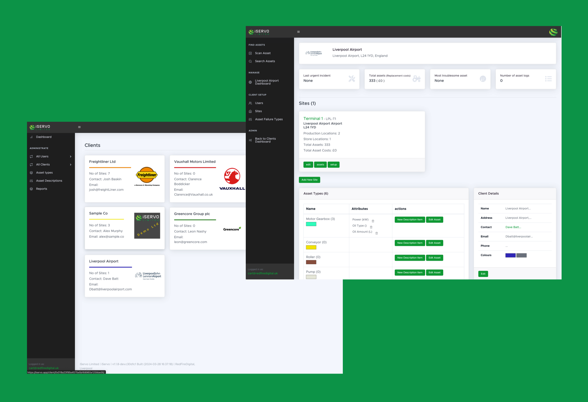 Production Line Asset Management System - iServo what we did